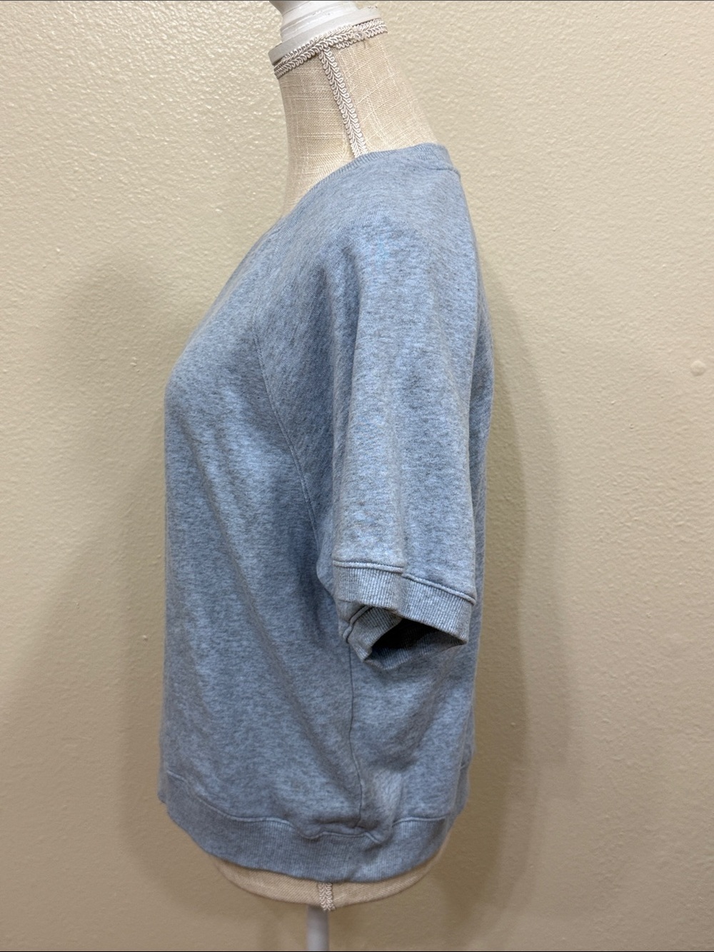 Universal Thread Heather Blue Short-Sleeve Sweatshirt Size Small - Picture 7 of 10